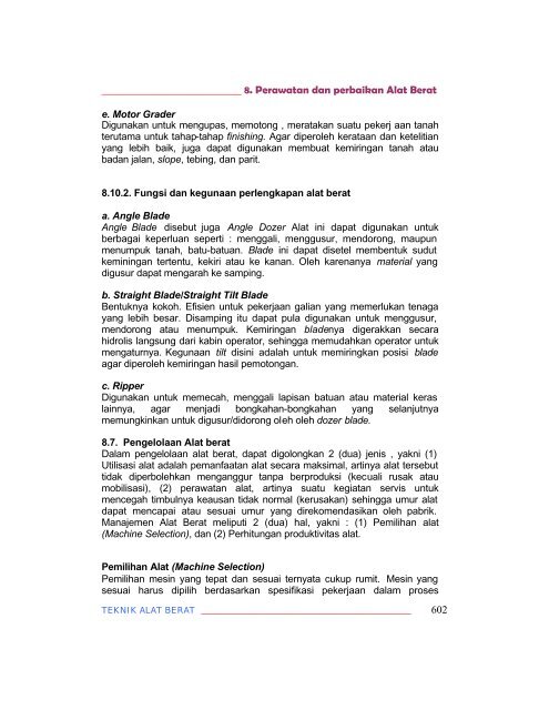teknik alat berat jilid 3 smk - Bursa Open Source