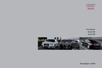 Preisliste Audi A5 Audi S5 Modelljahr 2008 - Motorline.cc