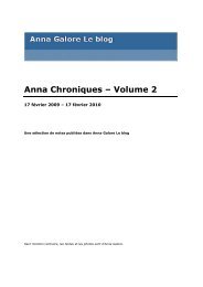 Anna Chroniques – Volume 2 - Anna Galore