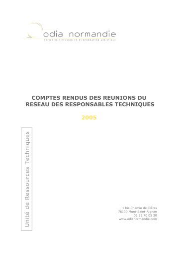 COMPTES RENDUS DES REUNIONS DU ... - ODIA Normandie