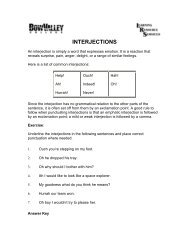 INTERJECTIONS - Bow Valley College