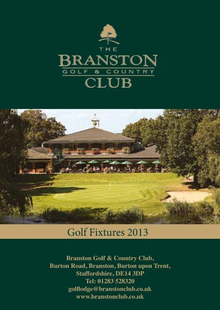 18-hole fixture List - Branston Golf & Country Club