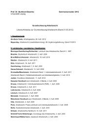 Literaturhinweise zur Grundvorlesung Arbeitsrecht - Universität ...