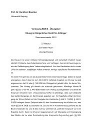 Prof. Dr. Burkhard Boemke Universität Leipzig Vorlesung BGB II ...