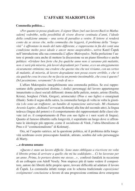 L'AFFARE MAKROPULOS