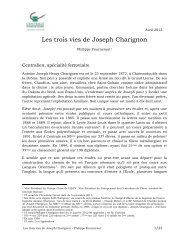 Les trois vies de Joseph Charignon - Centrale Histoire