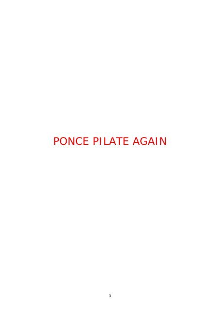 Ponce Pilate Again - Consultationhomeo