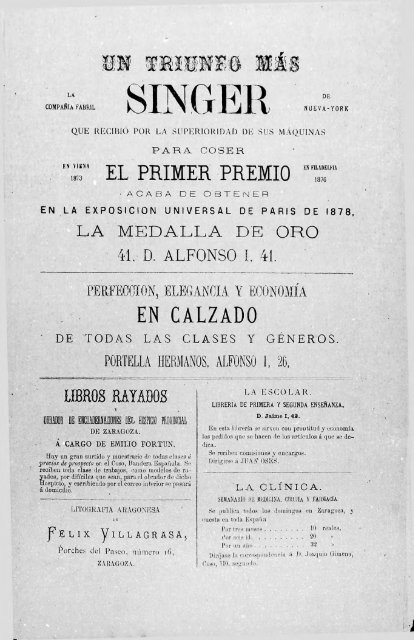 9 de marzo 1879 - Institución Fernando el Católico