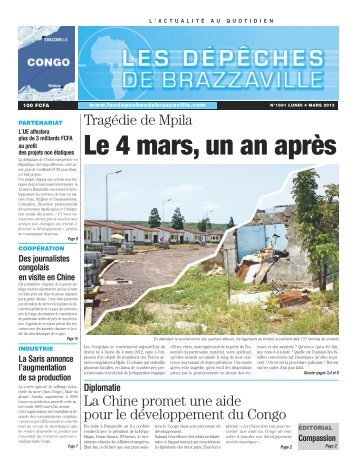 Le 4 mars, un an après Diplomatie - Les Dépêches de Brazzaville