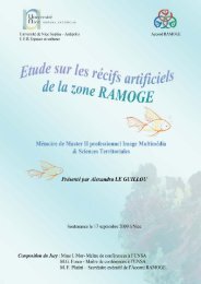 Etude des récifs artificiels sur la zone RAMOGE » de A.LE GUILLOU