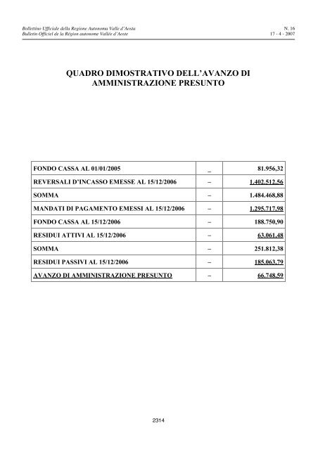 Deliberazione 15 marzo 2007, n. 660. - Regione Autonoma Valle d ...