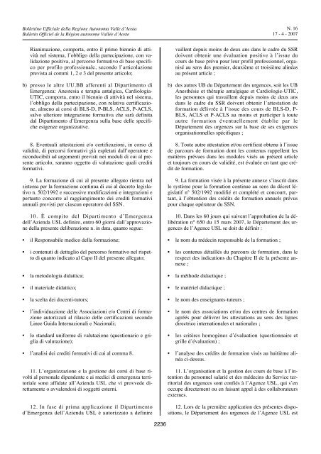 Deliberazione 15 marzo 2007, n. 660. - Regione Autonoma Valle d ...