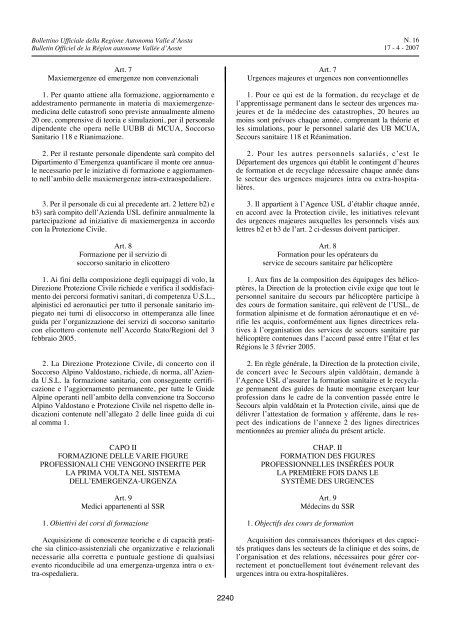 Deliberazione 15 marzo 2007, n. 660. - Regione Autonoma Valle d ...