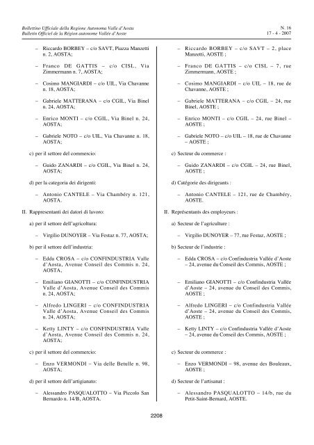 Deliberazione 15 marzo 2007, n. 660. - Regione Autonoma Valle d ...