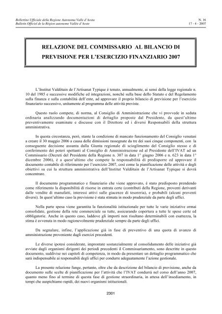 Deliberazione 15 marzo 2007, n. 660. - Regione Autonoma Valle d ...