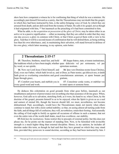 Commentary on Philippians, Colossians, and Thessalonians