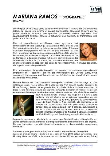 MARIANA RAMOS - BIOGRAPHIE - Safoul Productions