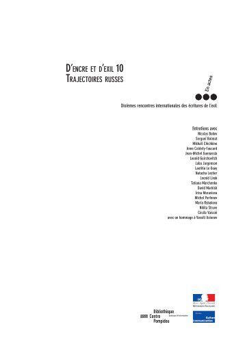 D'encre 10.indd - éditions de la Bibliothèque publique d'information