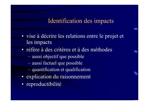 Les études d'impact sur l'environnement