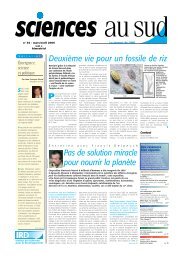 Sciences au Sud n°34 - mars/avril 2006 ( PDF , 1082 Ko) - IRD