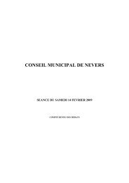 CONSEIL MUNICIPAL DE NEVERS - Ville de Nevers