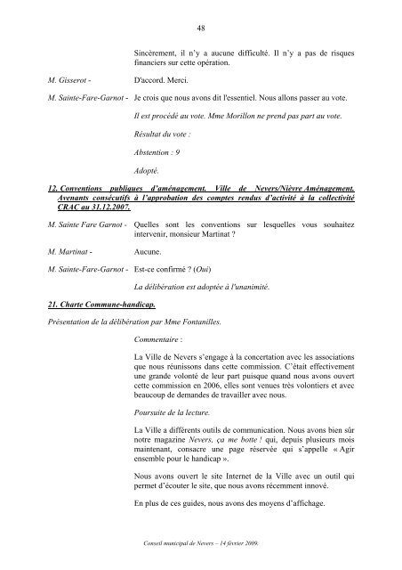 CONSEIL MUNICIPAL DE NEVERS - Ville de Nevers