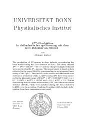 UNIVERSIT . . AT BONN Physikalisches Institut - ZEUS - Universität ...