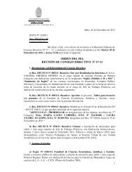 orden del dia reunión de consejo directivo nº 17-11 - Universidad ...