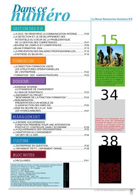 N° 06 - Ministère de l'énergie et des mines