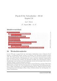 Physik II für Nebenfächler - SS 02 Kapitel 24