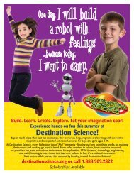 Destination Science Summer Camp - Golden Elementary School