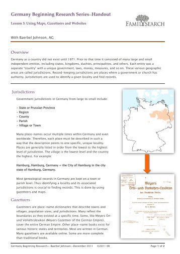 Germany Beginning Research Series—Handout