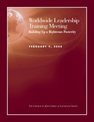 Worldwide Leadership Training Meeting - Broadcasts - The Church ...