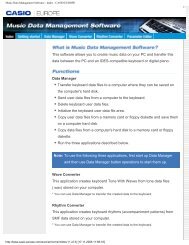 Music Data Management Software 2.0 - CASIO EUROPE