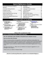 Mohawk College Continuing Education Catalogue Winter 2013