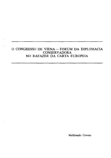 o CONGRESSO DE VIENA - FóRUM DA DIPLOMACIA ...