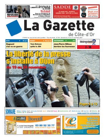 Télécharger le numéro - La Gazette de Côte d'Or