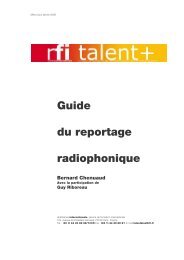 GUIDEREPORTAGE juin 06 - RFI-Planète Radio