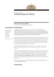 communiqué de presse - Château de Versailles