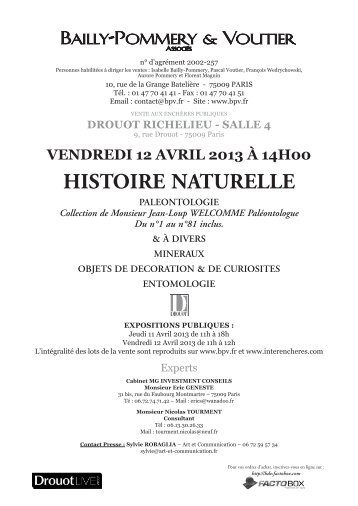 Catalogue en ligne - Bailly-Pommery & Voutier