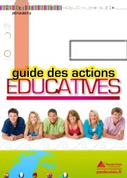 Guide des actions éducatives - Conseil général du Pas-de-Calais