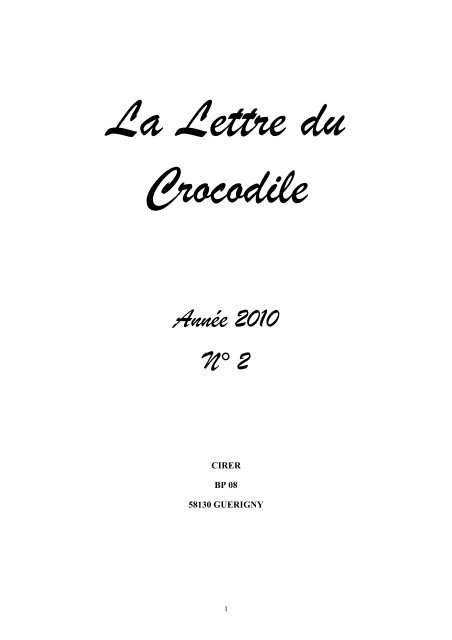 Les carnets du crocodile – Les Éditions Noir sur Blanc