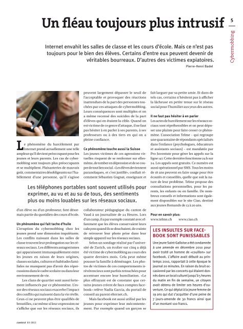 Context N° 3 2012 - Jeunesse (PDF, 8021 kb) - Sec Suisse