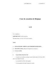 Cour de cassation de Belgique Arrêt