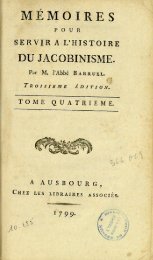 Mémoires pour servir à l'histoire du jacobinisme : tome quatrième