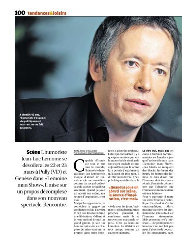 ScèneL'humoriste Jean-Luc Lemoine se dévoilera les ... - Coopération