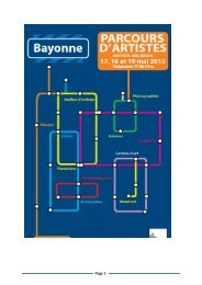 Parcours d'artistes - 13 mai 2013 (pdf, Ko) - Ville de Bayonne