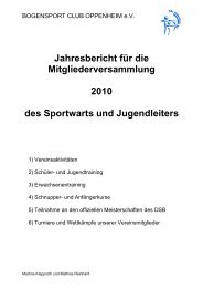 Bericht des Sportwarts und Jugendleiters 2010.pdf - BSC Oppenheim