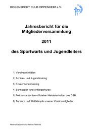 Bericht des Sportwarts und Jugendleiters 2011.pdf - BSC Oppenheim