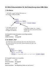 IV.3 Mini-Dokumentation für die Entwicklung eines AIML-Bots